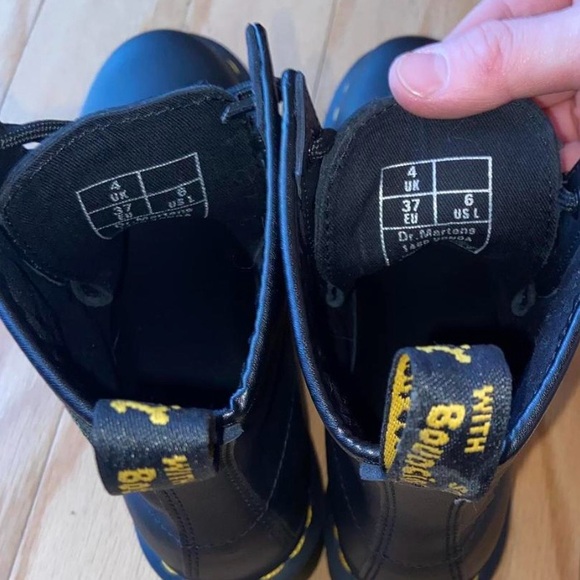 SOLD - 1460 Vonda Floral Leather Lace Up Boots - Picture 4 of 7